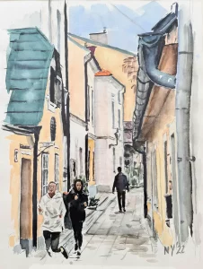 "Schlösselgasse Baden" 64x50 (2022)